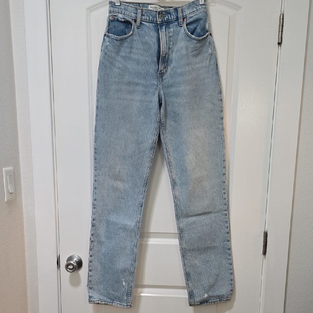 Ambercrombie & Fitch Curve Love '90s Straight Ultra High Rise Size 27 4L--EUC